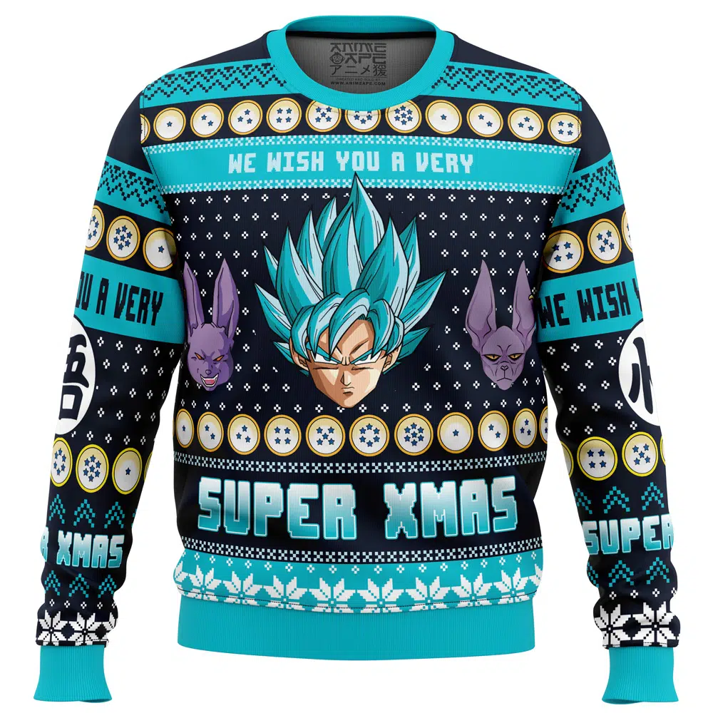 A Very Saiyan Dragon Ball Z Ugly Christmas Sweater