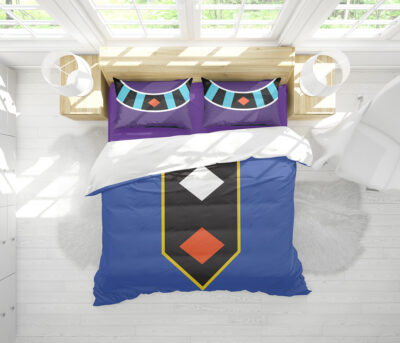 Beerus Dragon Ball bedding set mockup top - Dragon Ball EU Store