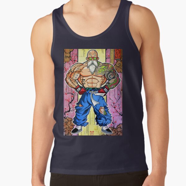 Master Roshi Bodybuilder Dragon Ball Tank Top - Image 4
