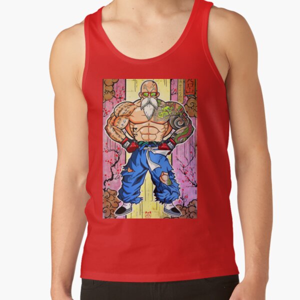 Master Roshi Bodybuilder Dragon Ball Tank Top - Image 5