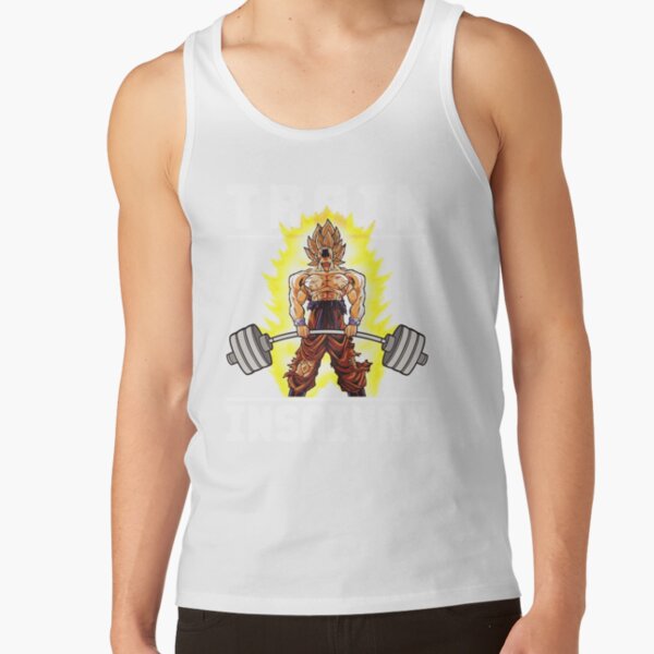 Train Insaiyan Goku Deadlift Workout Inspirational Tank Top - Image 2