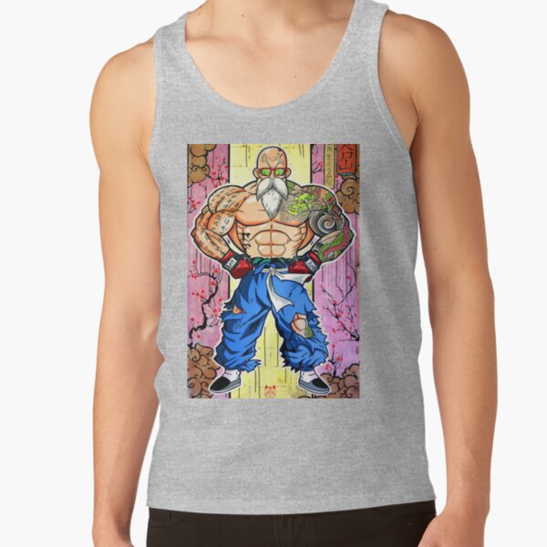 Master Roshi Bodybuilder Dragon Ball Tank Top - Image 6