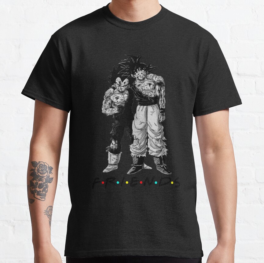 Friends Vegeta And Goku Dragon Ball T-Shirt - Image 4