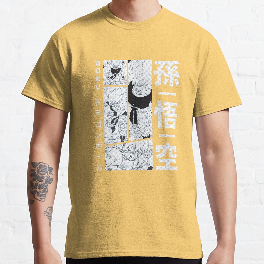 Dragon Ball Z Super Super Saiyan Goku Manga Artwork V2 T-Shirt - Image 6