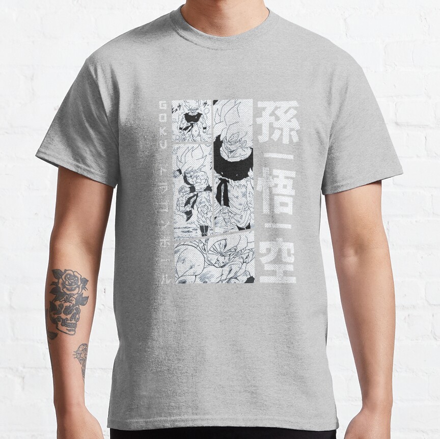 Dragon Ball Z Super Super Saiyan Goku Manga Artwork V2 T-Shirt - Image 7