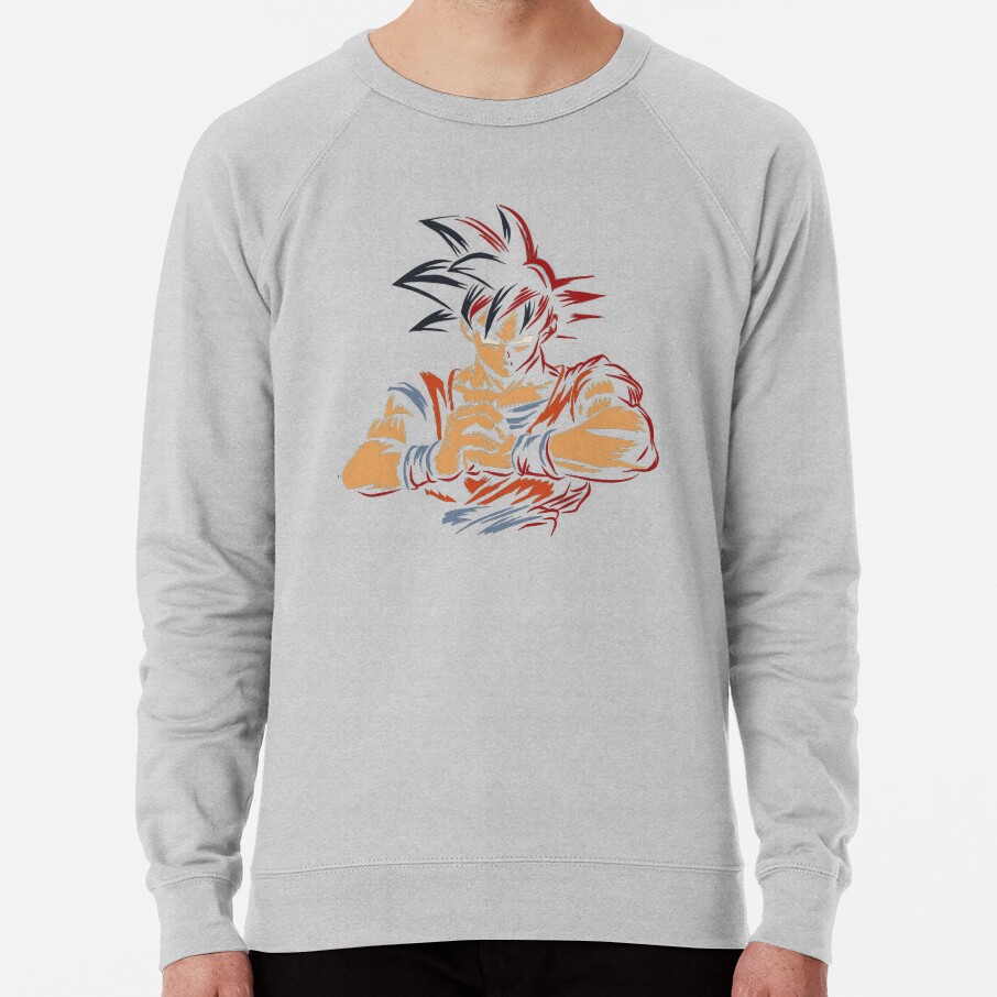 Goku Art Minimalist Colorful Painting Sweatshirt - Image 4