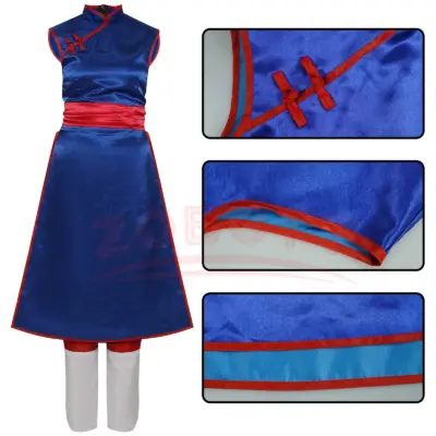 Anime Dragon Cos Ball Chichi Cosplay Costume Shirt Blue